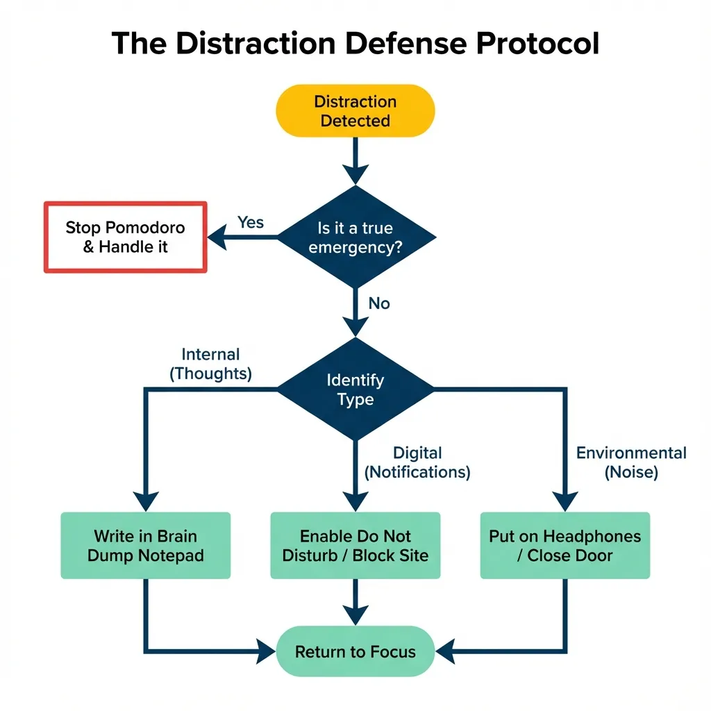 Flowchart: The Distraction Defense Protocol