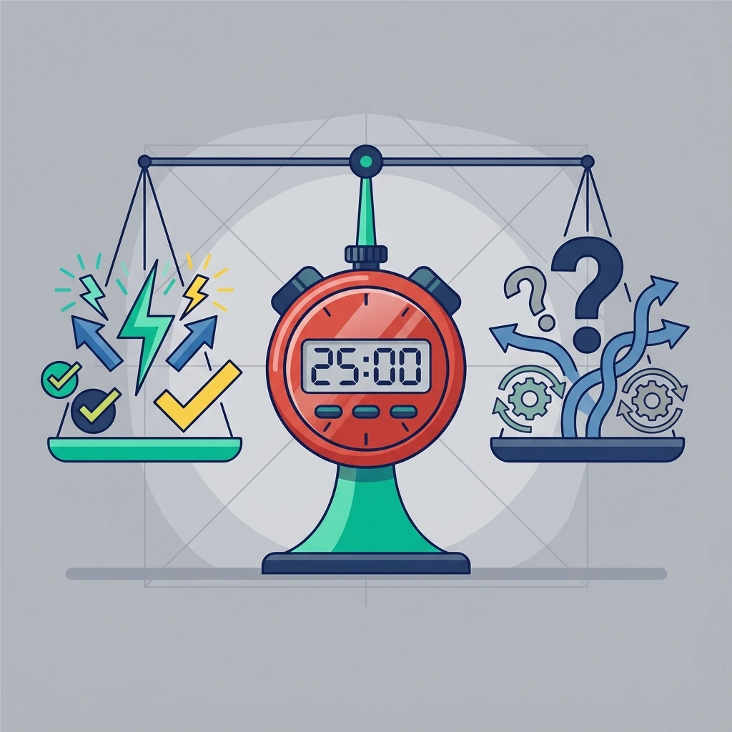 Balanced evaluation of Pomodoro Technique advantages and disadvantages